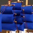 Корабль сувенирный малый «Стратфорд», борта синие с белой полосой, паруса синие, 4×16,5×16 см - Фото 8