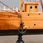 Корабль сувенирный малый «Дакия», борта светлое дерево, паруса алые, 5×23×22 см - Фото 4