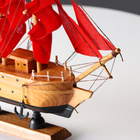 Сувенирная модель корабля «Дакия», борта светлое дерево, паруса алые, 5×23×22 см - Фото 3