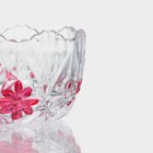 Сахарница Доляна «Венеция листва», 300 мл, 10×12.5 см, с крышкой, стекло, прозрачная - Фото 3