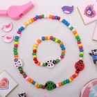 Набор детских украшений Выбражулька «Божья коровка», 2 предмета: бусы, браслет, разноцветный - Фото 3