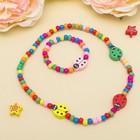 Набор детских украшений Выбражулька «Божья коровка», 2 предмета: бусы, браслет, разноцветный - Фото 7