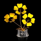 Сувенир стекло 3 цветка с средцевиной 11 см МИКС - Фото 3