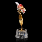 Сувенир стекло "Яркая роза" с серебристыми лепестками 9 см МИКС - Фото 2