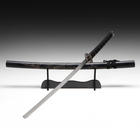 Макет оружия «Сувенирная катана на подставке», чёрные ножны с резным драконом, 100 см, рукоять МИКС - Фото 1