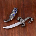 Сувенирный нож, 24,5 см резные ножны, дракон на рукояти - фото 8353356