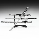 Макет оружия «Сувенирные катаны на подставке 3в1. Серая змея», подарочный набор, ножны кожзам, 47 см; 70 см; 89 см - Фото 1