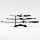 Макет оружия «Сувенирные катаны на подставке 3в1. Серая змея», подарочный набор, ножны кожзам, 47 см; 70 см; 89 см - Фото 2