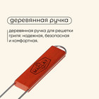 Решётка - гриль для мяса maclay, 26x45 см, хромированная сталь, для мангала - Фото 5