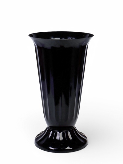 Ваза «Цветочная», 17 л, d=29 см, h=52 см, пластиковая, чёрная