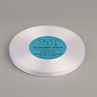 Лента атласная, 6 мм × 33 ± 2 м, цвет белый №001 - Фото 3