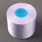 Лента атласная, 75 мм × 33 ± 2 м, цвет белый №001 - Фото 2