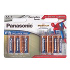 Батарейка алкалиновая Panasonic Everyday Power "Spider-Man", AA,LR6-8BL,1.5В,блистер,6+2 шт. - Фото 3