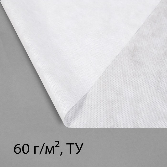 Материал укрывной, 10 × 1,6 м, плотность 60 г/м², спанбонд с УФ-стабилизатором, белый, Greengo, Эконом 30%