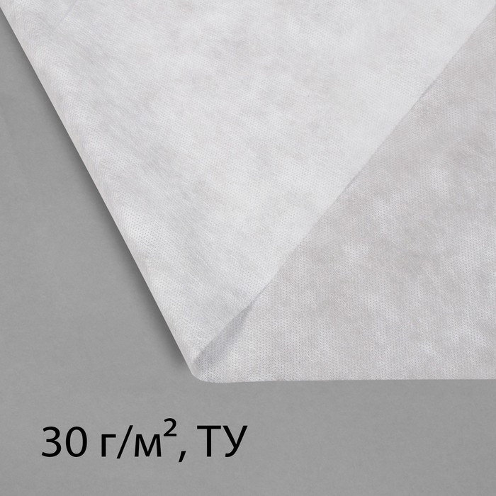 Материал укрывной, 10 × 1.6 м, плотность 30 г/м², спанбонд с УФ-стабилизатором, белый, Greengo, Эконом 30%