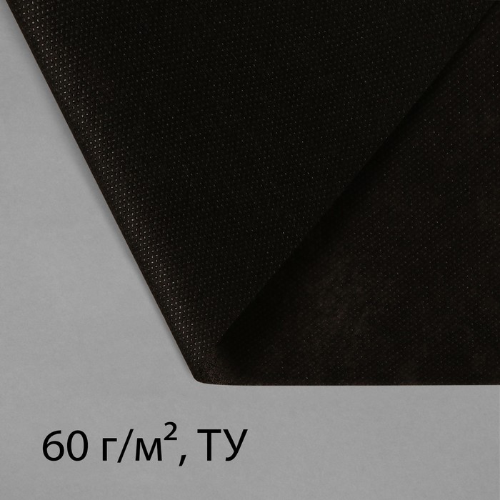 Материал мульчирующий, 10 × 1,6 м, плотность 60 г/м², спанбонд с УФ-стабилизатором, чёрный, Greengo, Эконом 30%
