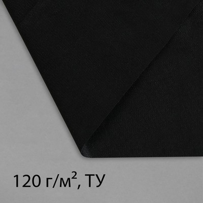 Материал для ландшафтных работ, 10×1.6 м, плотность 120 г/м², спанбонд с УФ-стабилизатором, чёрный, Greengo, Эконом 30%
