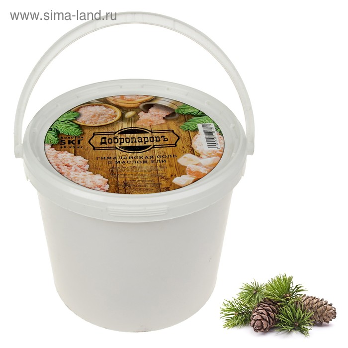 Соль гималайская розовая "Добропаровъ" с маслом ели, колотая, 50-120мм, 5 кг - Фото 1