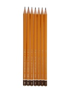 Карандаш чернографитный Koh-I-Noor 1500, 7H, шестигранный, деревянный, жёлтый корпус - Фото 4