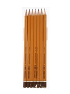 Карандаш чернографитный Koh-I-Noor 1500, 7H, шестигранный, деревянный, жёлтый корпус - Фото 8