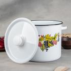 Кастрюля эмалированная, 5.5 л, пластмассовая ручка, рисунок МИКС, цвет белый - Фото 2