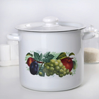 Кастрюля эмалированная, 5.5 л, пластмассовая ручка, рисунок МИКС, цвет белый - Фото 6