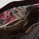 Сумка женская, отдел на молнии, наружный карман, стёжка, цвет бордовый - Фото 5