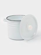 Кастрюля эмалированная, 9 л, d=21 см, с крышкой, без деколи, белая - Фото 2