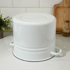 Кастрюля эмалированная, 9 л, d=21 см, цилиндрическая, белая - Фото 3