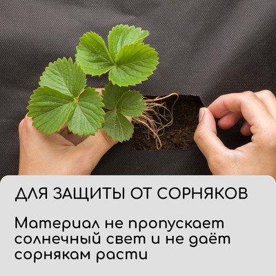 Материал для ландшафтных работ, 10×0.8 м, плотность 90 г/м², спанбонд с УФ-стабилизатором, чёрный, Greengo, Эконом 30%