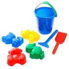 Набор игрушек для песочницы: ведёрко, 4 формочки для песка, грабли, лопатка, МИКС - Фото 8