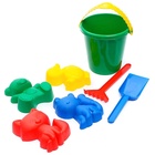 Набор игрушек для песочницы: ведёрко, 4 формочки для песка, грабли, лопатка, МИКС - Фото 9
