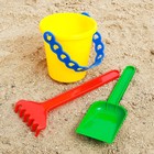 Набор для игры в песке №29: ведёрко, лопатка, грабельки - Фото 3