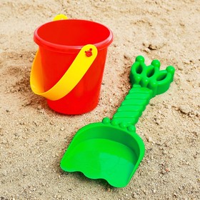 Песочный набор: ведёрко, лопатка, МИКС Ош