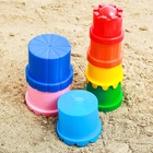 Пирамидка детская, стаканчики для песка, пластик, цвета МИКС - Фото 3