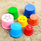 Пирамидка детская, стаканчики для песка, пластик, цвета МИКС - Фото 4