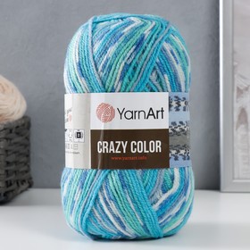 Пряжа "Crazy color" 25% шерсть, 75% акрил 260м/100гр (98 принт) 3020602