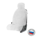 Накидка на сиденье, натуральная шерсть, белая - Фото 1