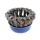 УЦЕНКА Щетка металлическая для УШМ ТУНДРА, крученая проволока, «чашка», М14, 65 мм - Фото 4