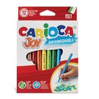 Фломастеры 12 цветов Carioca Joy, 2.6 мм, смываемые, увеличенный ресурс, суперяркие, европодвес - Фото 3