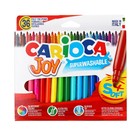 Фломастеры 30 цветов 36 штук Carioca Joy, 2.6мм, смываемые, увеличенный ресурс, суперяркие, европодвес - фото 318043129