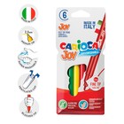 Фломастеры 6 цветов Carioca Joy, 2.6 мм, смываемые, увеличенный ресурс, суперяркие, европодвес - Фото 1