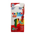 Фломастеры 6 цветов Carioca Joy, 2.6 мм, смываемые, увеличенный ресурс, суперяркие, европодвес - Фото 2
