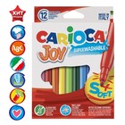 Фломастеры 12 цветов Carioca "Joy" 2.6 мм, смываемые, картон, европодвес - Фото 1