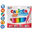 Фломастеры 18 цветов Carioca Joy, 2.6 мм, смываемые, увеличенный ресурс, суперяркие, европодвес - фото 108338049