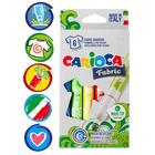 Фломастеры для ткани 6 цветов Carioca "Fabric Liner" 6.0 мм, картон, европодвес - фото 321684053