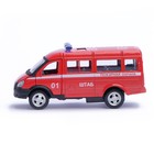Машина металлическая «Микроавтобус Пожарная охрана», масштаб 1:50, инерция - Фото 2