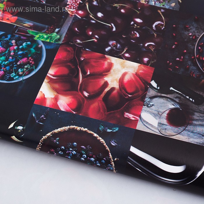 Бумага упаковочная глянцевая "Сочные ягоды", 100х70 см - Фото 1