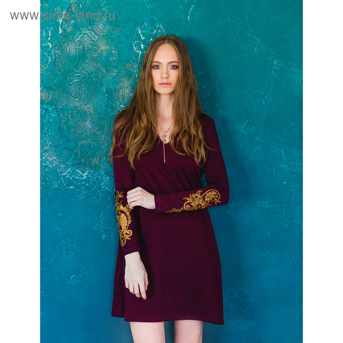 Платье женское "Venezia", цвет бордовый, р-р 42, рост 168 - Фото 1