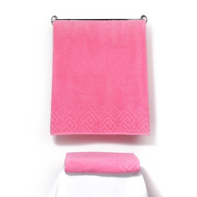 Полотенце махровое «Poseidon» 100х150, цвет розовый